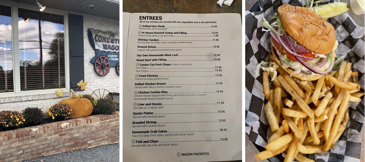 Conestoga Wagon Restaurant Menu